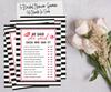 Inkdotpot Striped Theme Bridal Shower Games Set of 5 (Activities for 50 Guests) Fun Bachelorette Party Games Set Bundle