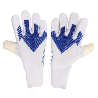 One Pair Football Goalkeeper Gloves with Strong Palm Grip Finger Protection Non Slip Latex and Nylon Breathable Soccer