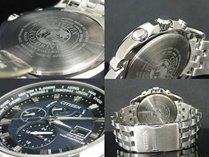 CITIZEN Solar Watch with Sapphire Made in Set Includes 13x13cm Microfiber Cloth Eco-Drive Radio-Controlled Crystal, Japan, AT9031-52L, [Imported]