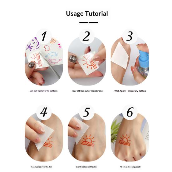 Jijijing 1 Sheet Colorful Flower Tattoo Stickers, Waterproof Temporary Fake Arm Chest Shoulder Tattoos for Women
