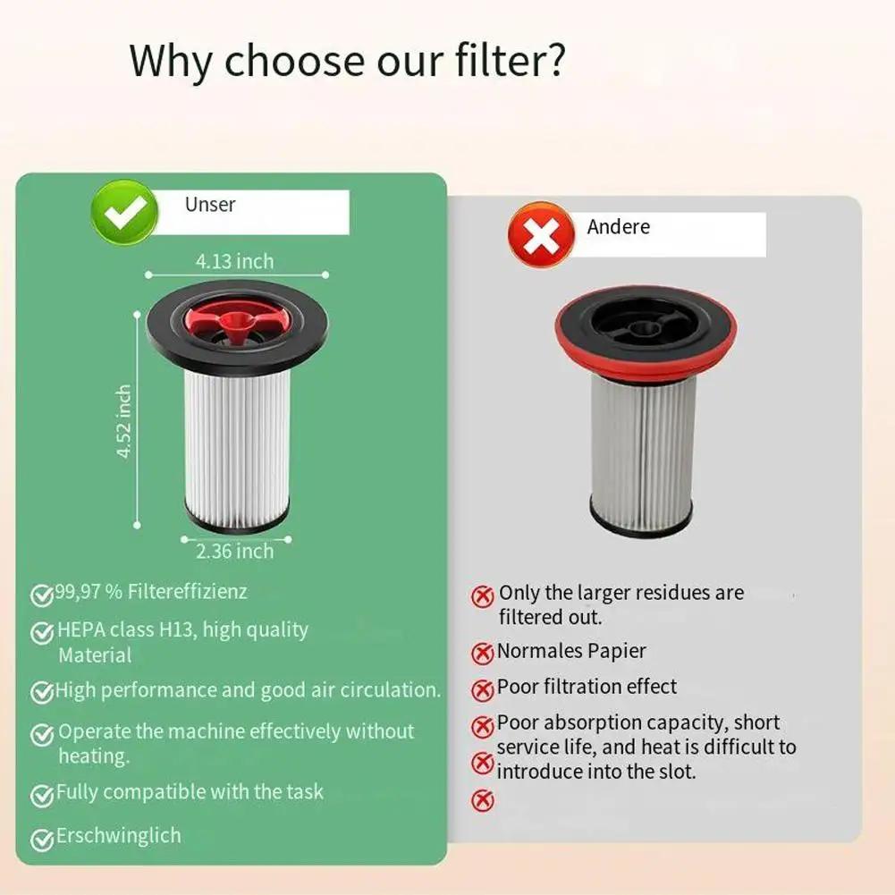 HEPA Filter Set For Bosch Unlimited For Gen2 8 Series Vacuum Cleaner Accessories, Includes A Cleaning Brush And Filter.