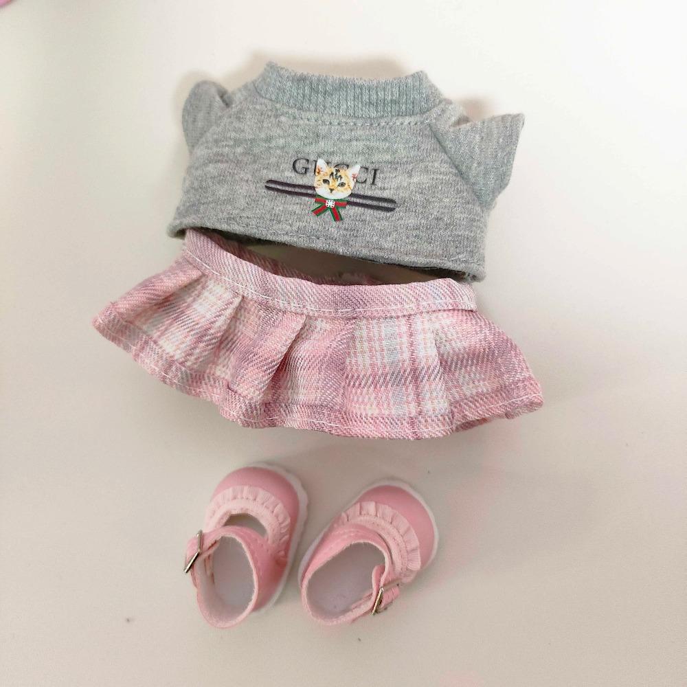 Doll Clothes for 15cm 17cm Labubu V1 V2 V3 Shirt Skirt  Set Doll Clothing Accessories