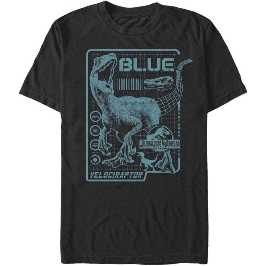 Jurassic Park Men s Big & Tall Raptor Blue Print T-Shirt XXXXXL разноцветный