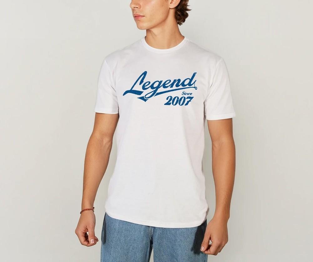 

Legend Since 2007 T-shirt Top Funny 18th Birthday Gift Retro Gift Dad 3XL