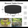 Round Garden Table Cover Cover Outdoor Garden Waterproof Anti-UV Oxford Robust Cover Garden Table and Chair 230X100CM