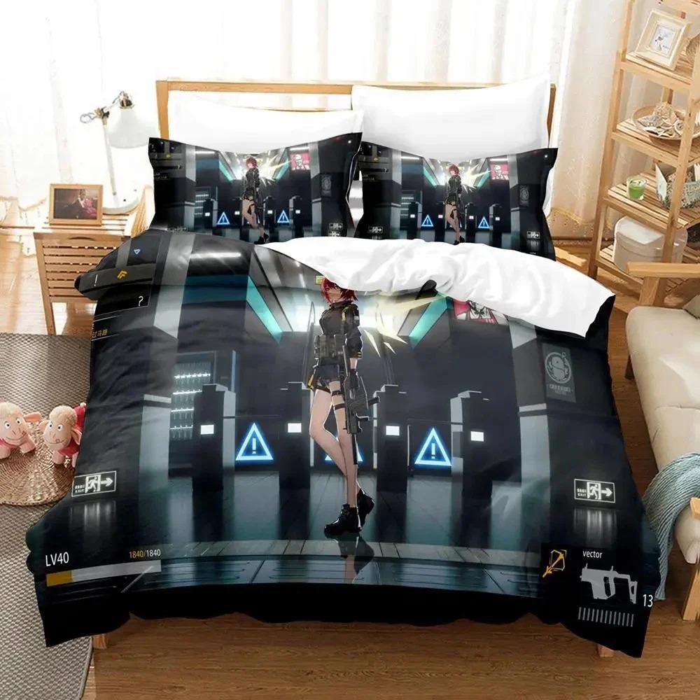 3D Print Anime Game Arknights Bedding Set Duvet Cover Bed Set Quilt Cover Pillowcase Comforter king Queen Size Boys Adult
