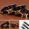 Pet Products Tiger's Eye Stone Dog Collar Alloy Wear-resistant Adjustable Button PU Leather Cat Neck Ring