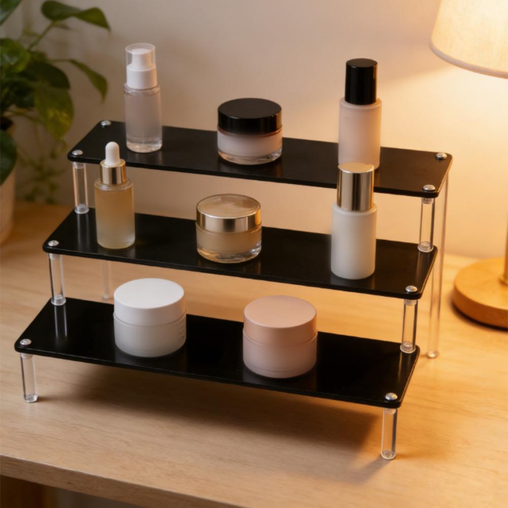 1 Pcs 1-5 Layers Acrylic Ladder Display Stand Perfume Doll Cakes Transparent Acrylic Storage Display Rack