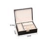 2layer PU Leather Wrist Watch Jewelry Display Box Women Fashion Jewelry Earring Storage