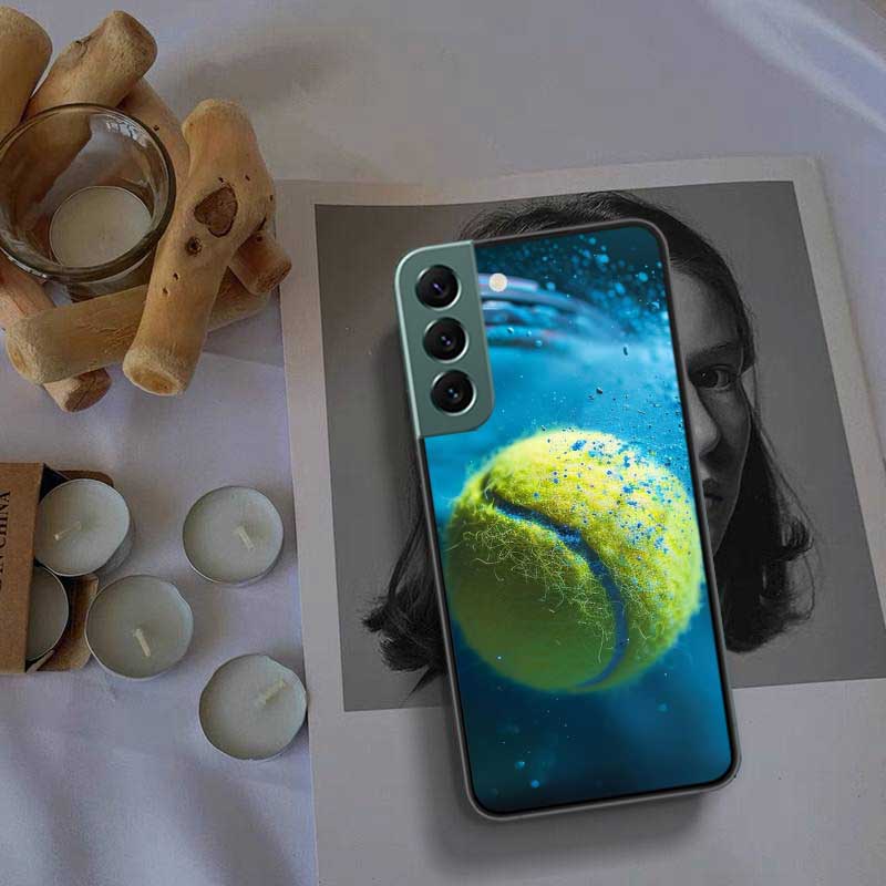 Tennis Racket Tennis Ball Phone Case For Samsung Galaxy S22 S25 Ultra S21 S10 Plus S26 Edge S20 S23 S24 FE Cover Silicone So