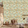 Cream and gold flowers wallpaper for living room and bedroom 50x1000