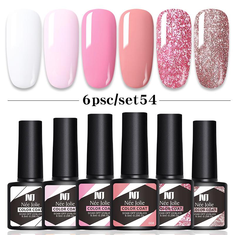 6-Color Nail Polish Glue Set, Popular Color Nail Glue, Phototherapy Nail Polish Glue Can Be Matched Arbitrarily.