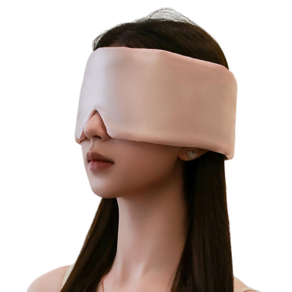 Stretchy Sleeping Eye Mask Adjustable Sleeping Aid Eyepatch Blocking Light Eyemask  Lunch Break Pink