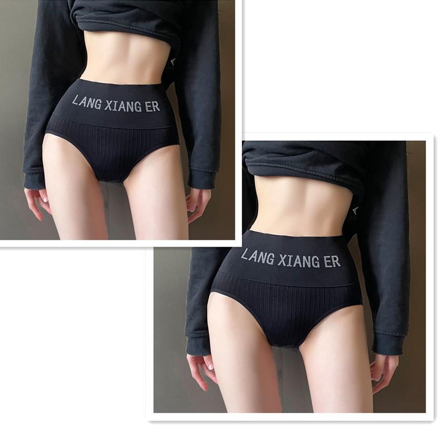 Hohe Taillen Unterwäsche für Damen Modische Damen Aus Reiner Baumwolle Mit Einem Eingesetzten Schritt Angehobener Po Aus Vollbaumwolle Für Winter Slips