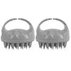 WOVTE Scalp Massage Scalp Cleansing Scalp Silicone Head Unisex of Brush, Brush, Care, Massager, Wet/Dry Use, (Gray (Set 2))