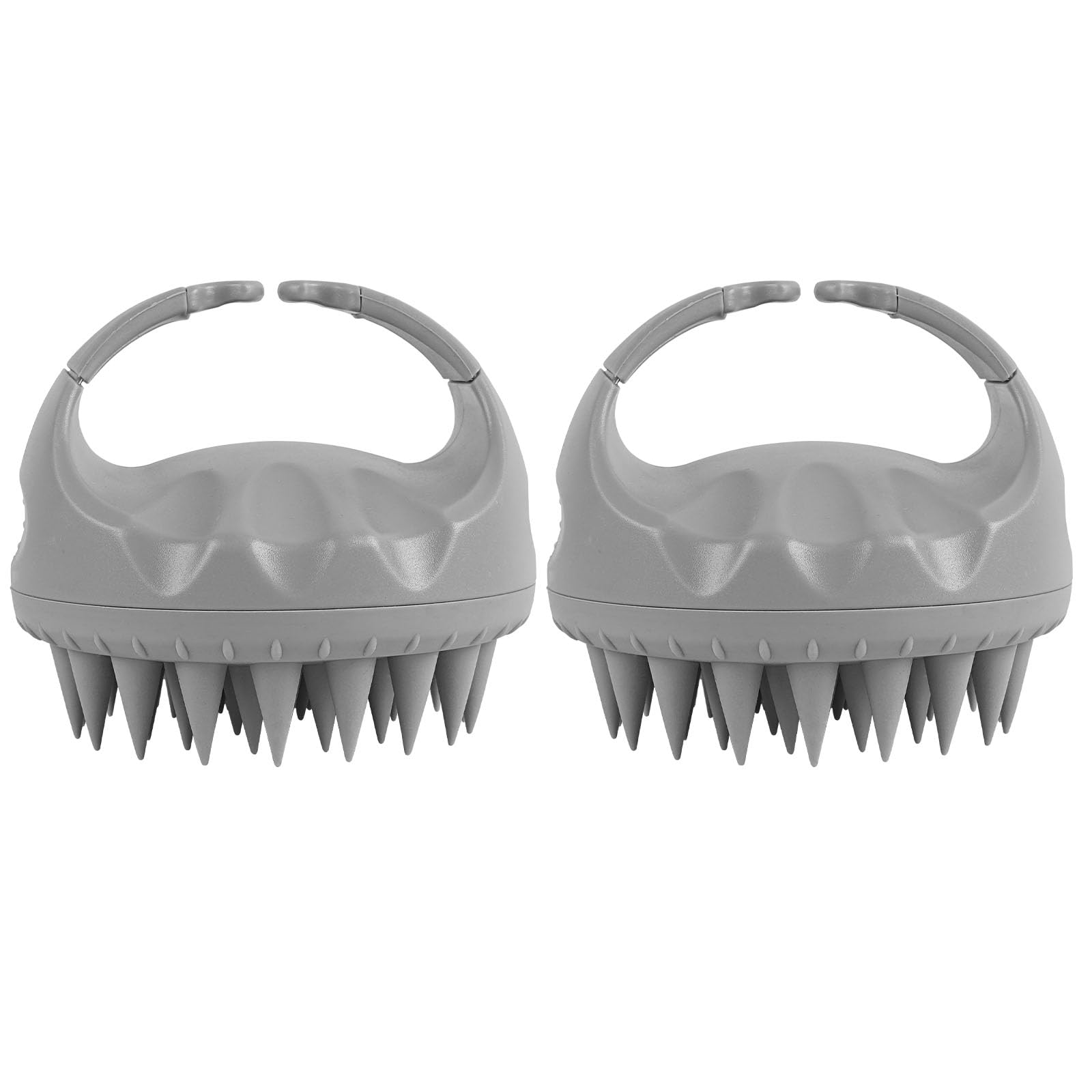 

WOVTE Массаж кожи головы Очищение кожи головы Силиконовая головка Унисекс Щетка, Щетка, Уход, Массажер, Использование на влажных/сухих волосах, (Серый (Набор 2))