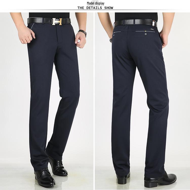 Men's Autumn Slim Fit Korean Style Black Business Casual Trousers