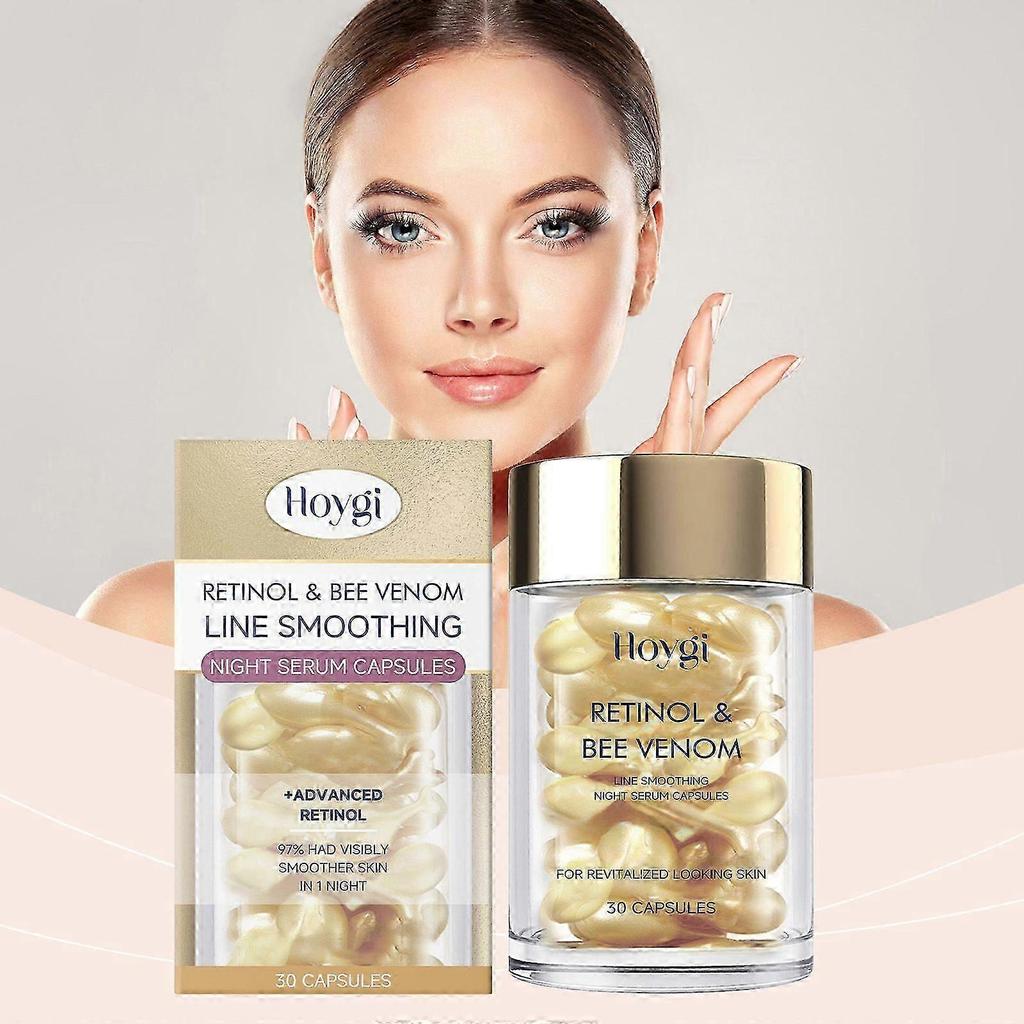 Hoygi Retinol Bee Venom Facial Capsules Gently Moisturize The Facial Skin, Firm And Improve Skin Texture, Hydrating Capsules