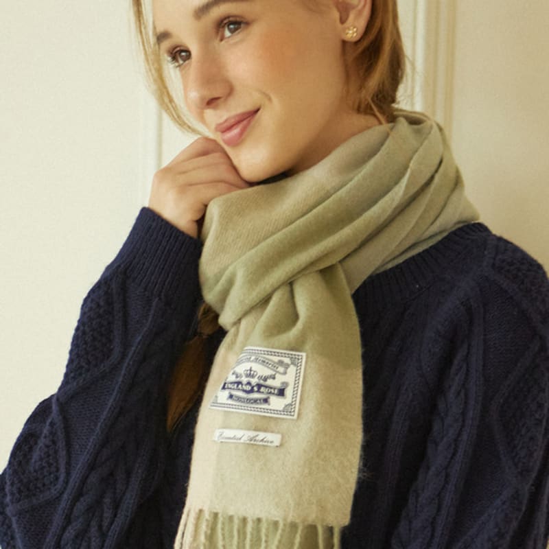 NONLOCAL Holiday Check Blend Schal - Mint Check