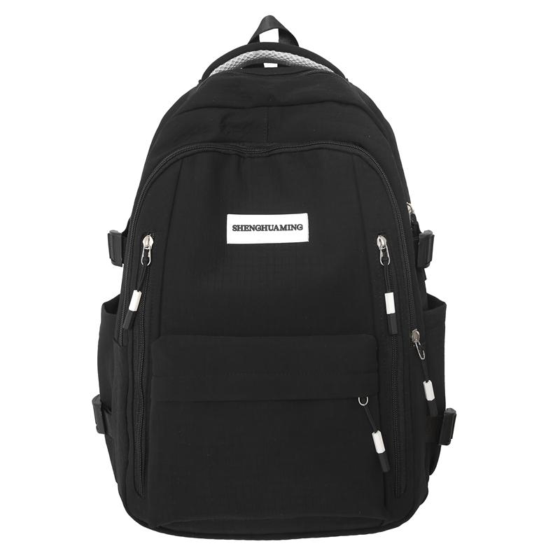 

Сумка с буквенным принтом, женский рюкзак, большой емкости, уличный дорожный рюкзак для девочек чёрный