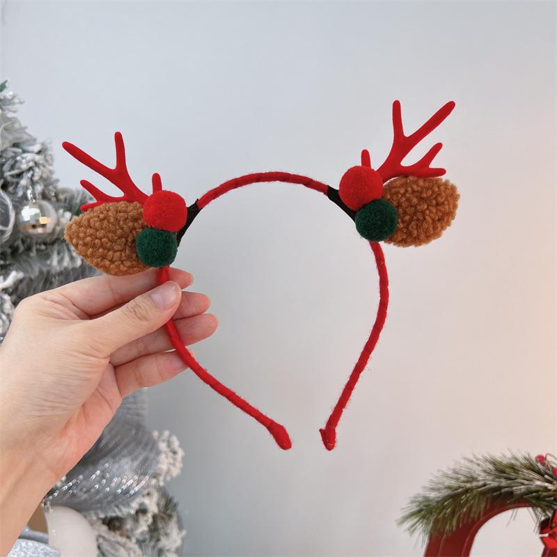 Christmas Reindeer Snowflake Hair Clip for Girls - Cute Antler Headwear Accessory