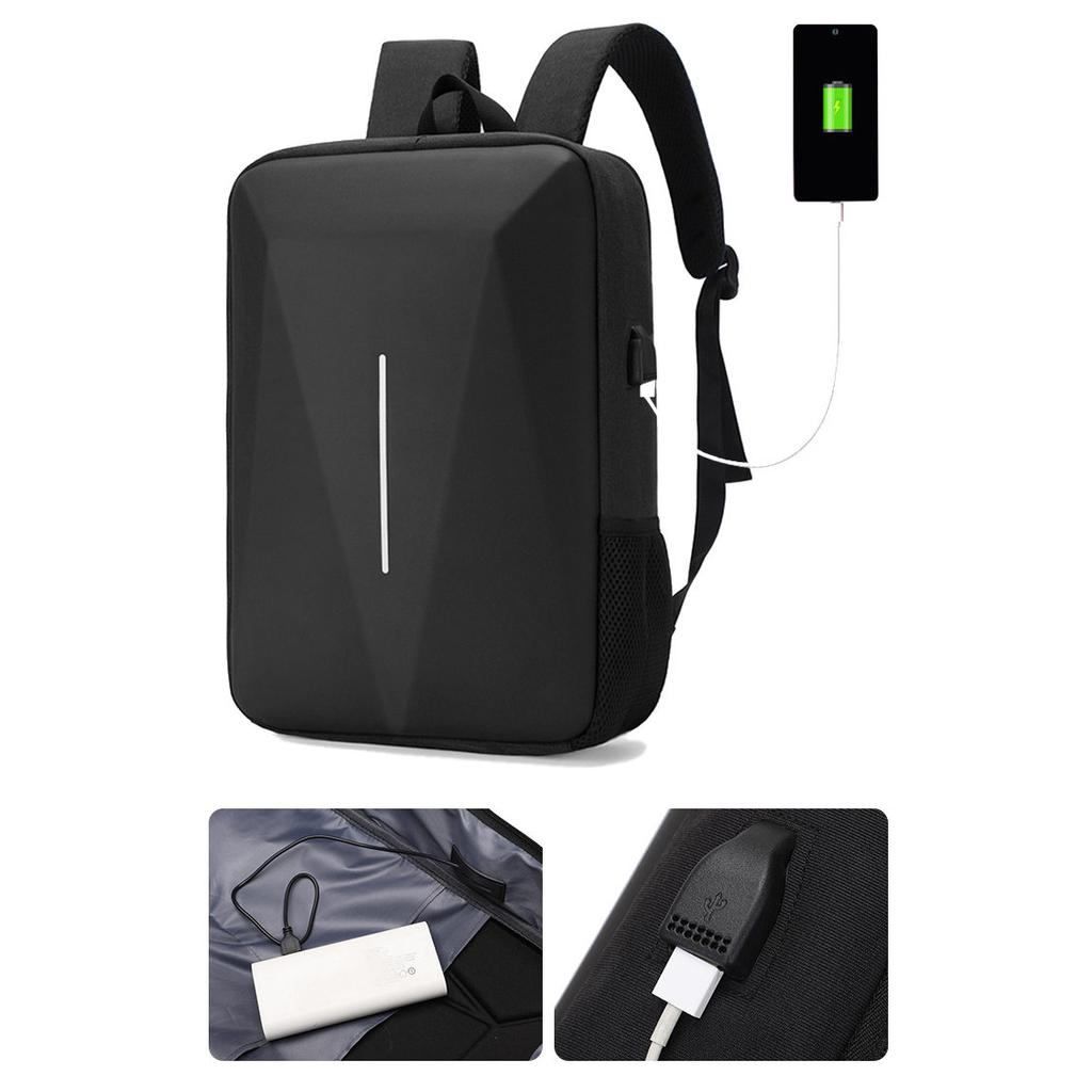 Cleveland Gray One Size Anti-Theft Business Backpack with Shell