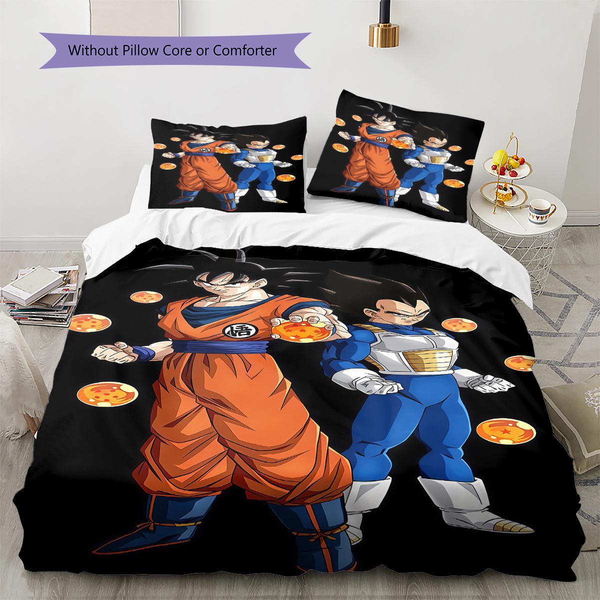 Son Goku raksta gultasveļa, segas komplekts