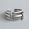 Korean Style Old Multi-layered Ring Ring for Women, Simple Geometric Braided Open Ring, Ring Jewelry