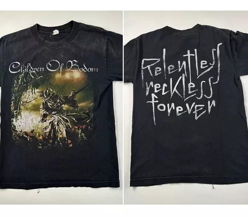 

2000s Children Of Bodom Small Relentless 2 Side Reprint Black Unisex Tshirt Unisex T-Shirt S