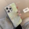 Spring Fresh Green Mixed Oil Painting Texture Smudge Sliver Edge Protective Case for iPhone 11 12 13 14 15 16 17 Pro Max Plus XR