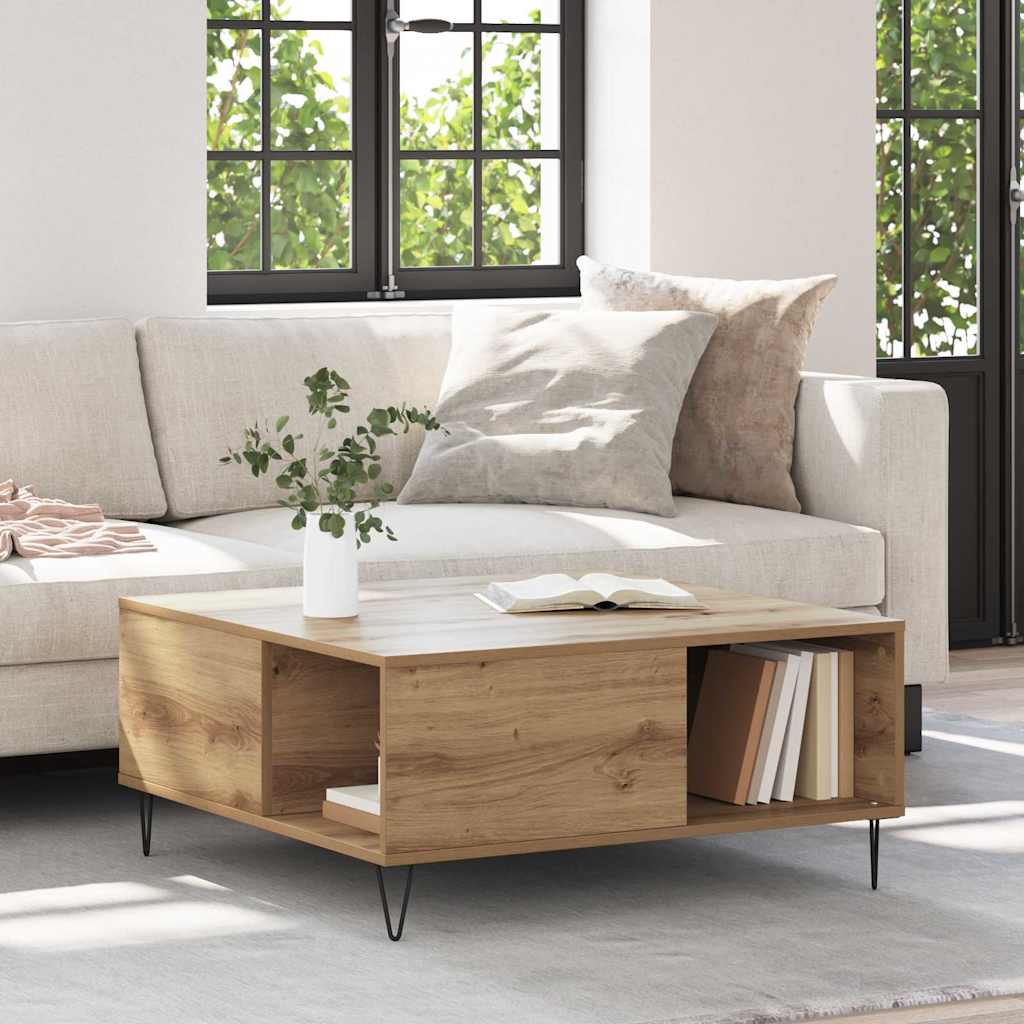 Artisan Oak Coffee Table 80 x 80 x 36.5 cm Particleboard