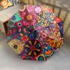 1 PC Automatic Folding Umbrella - Unique flowers Pattern, Portable & Foldable Design with 8 Ribs, Christmas Birthday Gifts