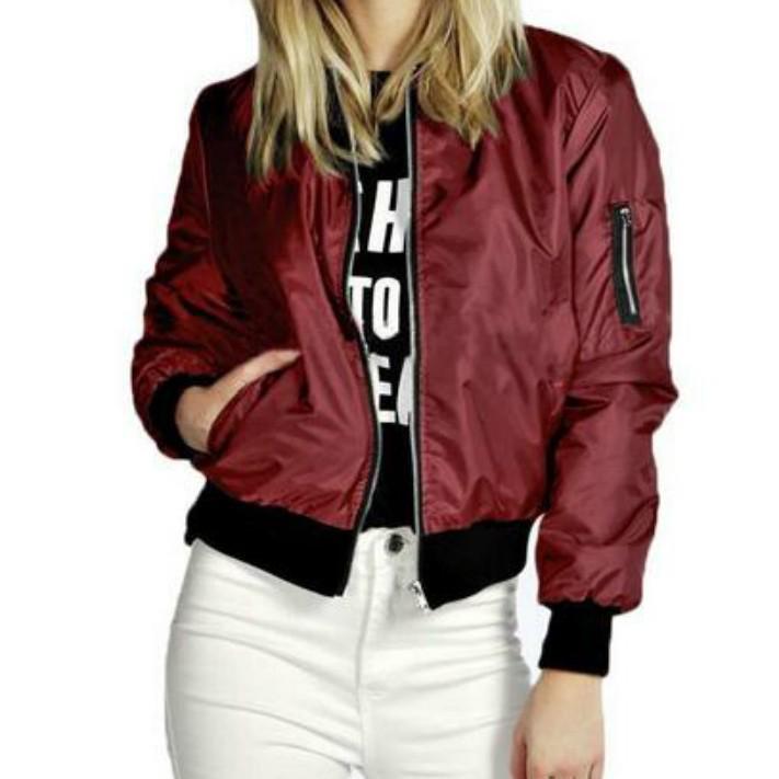 Giacca Moda Autunno Inverno 2016 Europa America Colore Unico Zip Corta