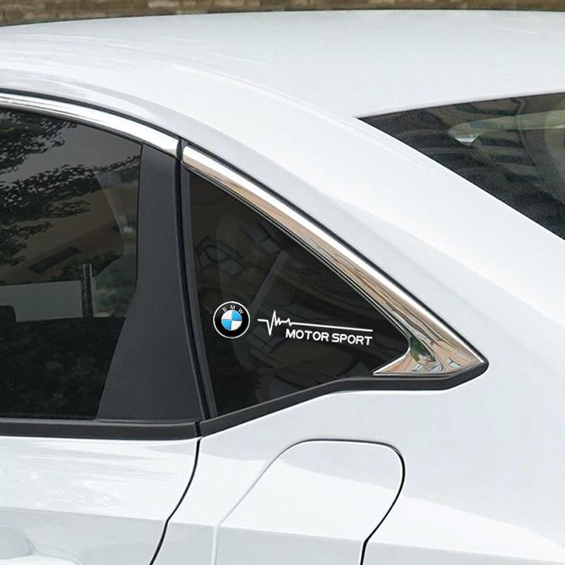 DJSA5 Creative Stickers Car Window Stickers Emblem Decor Decals For BMW F30 F10 E90 F20 E46 E60 E70 E39 E36 E87 X7 E92 E28 X3 X4 X5 X6