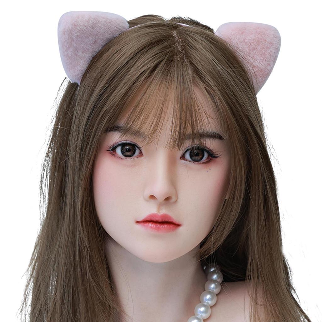 100% Silicone Head Standard Wig Suitable for 130-180CM Sex Doll Body 2 Connection Methods GJ-ZP019