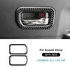 Real Soft Carbon Fiber Door Inner Handle Frame Trim for Suzuki Jimny LHD RHD 2019 2020 2021-2025 Interior Sticker Accessories