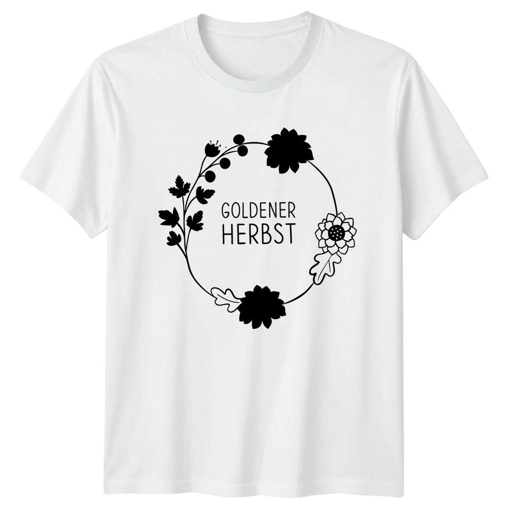 Goldener Herbst Unisexs TShirt Autumn Floral Nature Autumn Gift For Her S