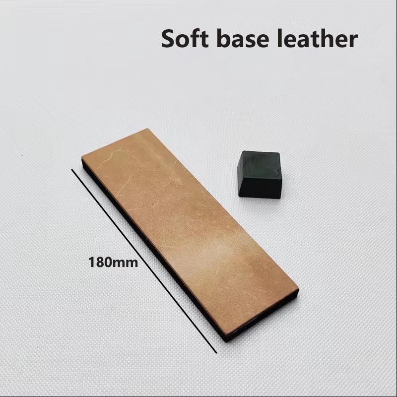 Двусторонняя кожаная стропа для заточки ножей, набор стропового блока с полировальной пастой, заточка ножей, двусторонняя Polishing Leather небесно-голубой