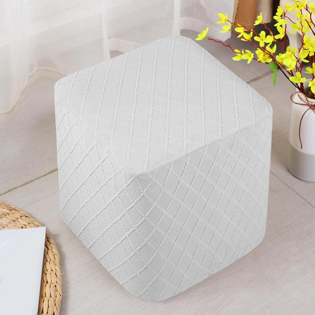 Stretch Ottoman Cover Stool Protector Ottoman Slipcovers for Living Room