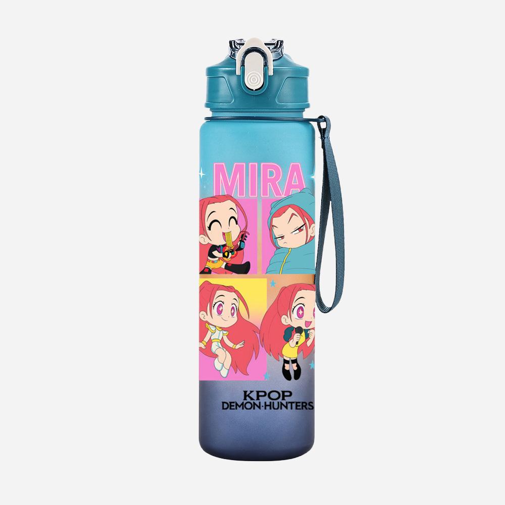 750Ml Water Bottler Cartoon K-Pop Demon Hunters Printed Character Water Cup Large Capacity Outdoor Portable Rope Drinking Bottle for Boy Girl Gift