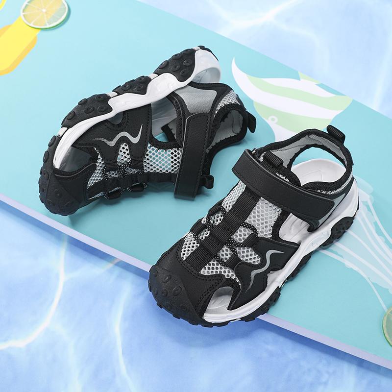 Kids' Beach Sandals Rotary Button Closed Toe Anti-collision Girls' Beach Sports Sandals Sandals for Boys