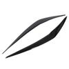 2 Pcs Headlight Eyebrow Glossy Black Trim Left Right Eyelid Trim for 1 Series F20 F21 Facelift Hatchback 2015‑2019