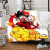 1 Stück Son Goku Druck Flanelldecke, Hohe Qualität für alle Jahreszeiten, Heimdekoration, Wärme und Komfort, Perfekt für Weihnachtsgeschenke