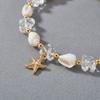Boho Cowrie Shell Anklet for Women Natural Crystal Stone Beads Gold Color Starfish Charm Foot Chain Summer Beach Jewelry Gift