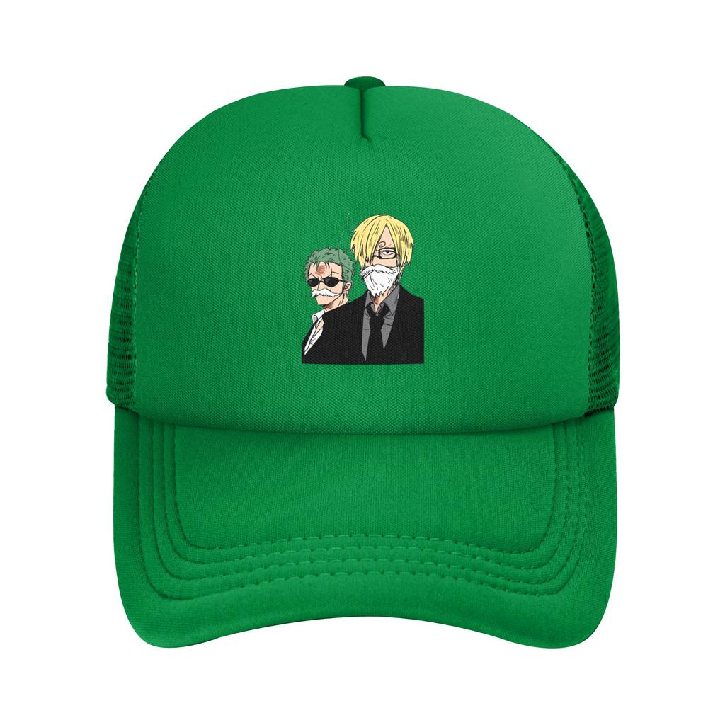 Mihawk Onepieces Flag Trucker Hat Unisex Sport Mesh Baseball Cap Polyester Adjustable Sports Cap