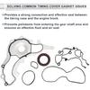 Engine Timing Cover Gasket Set TCS46162 for Jeep Wrangler 2012-2016 3.6L 3.2L Long-lasting Sealing Chain Case Cover Gasket Rubber,Metal 1 Set