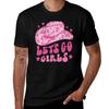 Lets Go Girls Retro Space Cowgirl Hat Pink Tshirt Casual Basic Short Sleeve Tshirt