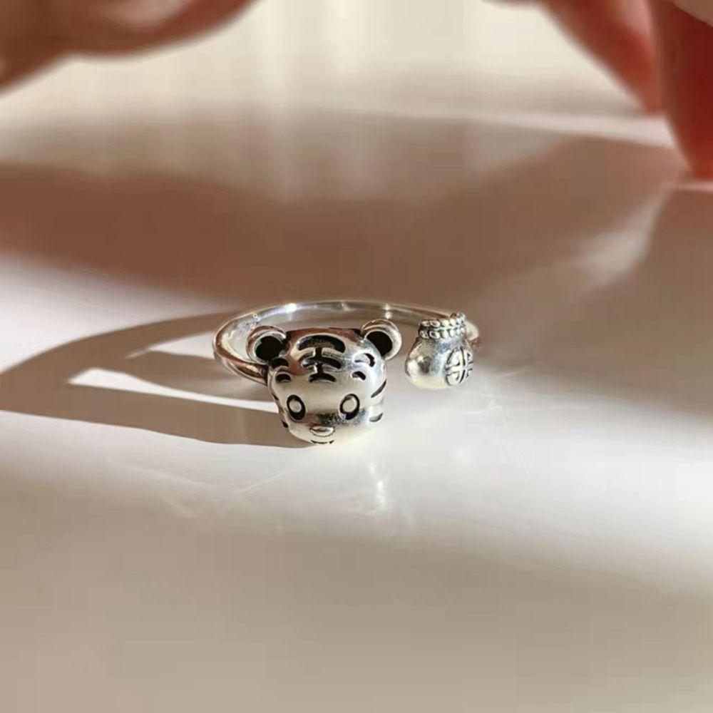 Creative Tiger Rings Ladies Classic Vintage Fashionable Stylish Adjustable Open Rings Jewelry Gathering Party Event Anniversary Present GiftVintage