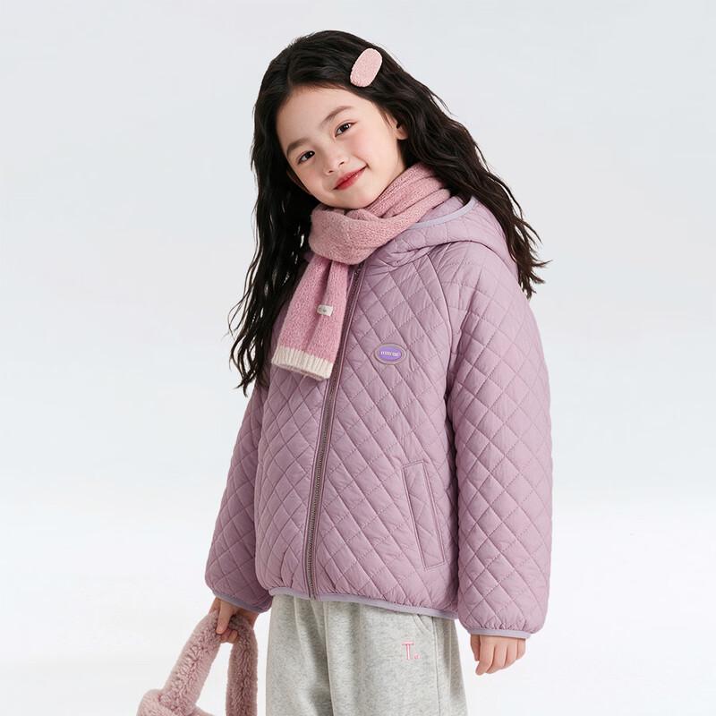 Girls' Thickened Hooded Padded Jacket
