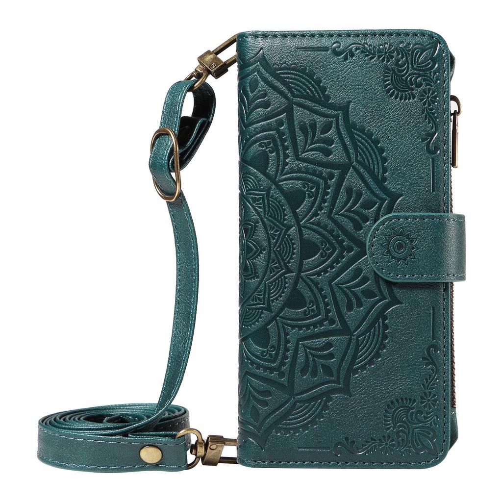 Portfel z wytłaczanej skóry Mandala Etui z klapką Do Samsung Galaxy A57 A37 A56 A36 A26 A55 A35 A54 A34 A25 A24 A23 4G 5G